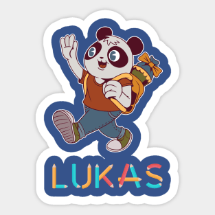 School Enrollment Panda Lukas Sticker